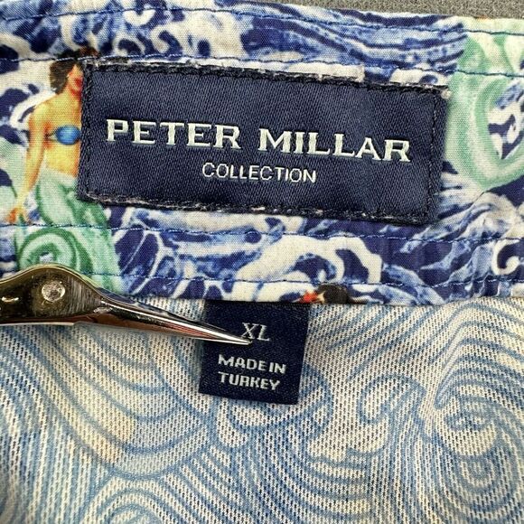Peter Millar Swim Trunks Shorts Mens XL Lined Gemma Mermaid Allover Print FLAW* - Picture 11 of 16